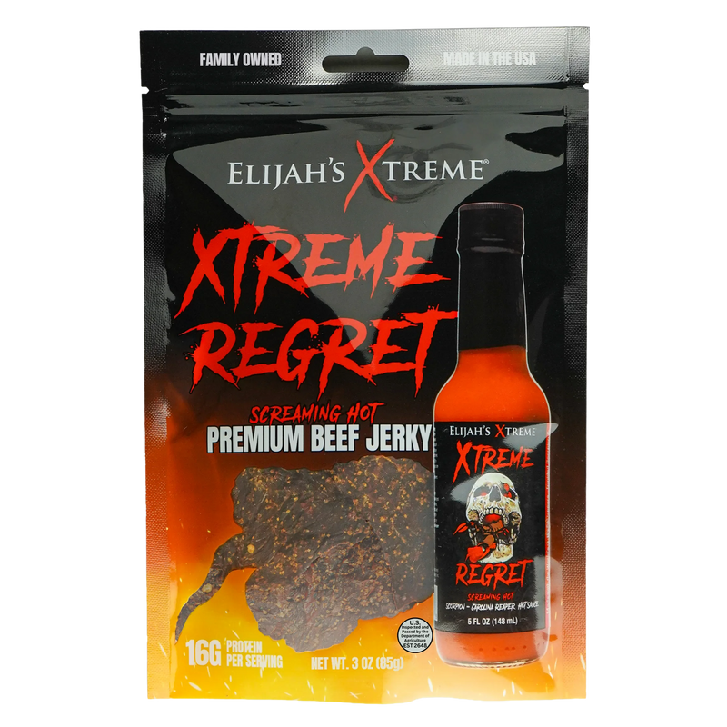Xtreme Regret Spicy Beef Jerky Beef Jerky Elijah's Xtreme