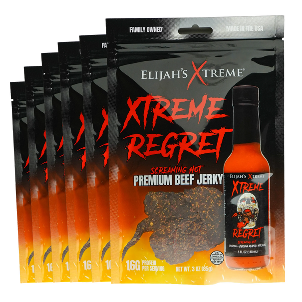 Xtreme Regret Spicy Beef Jerky - 6 bags (1lb)
