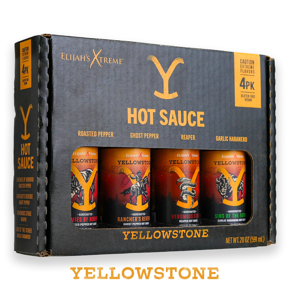 Yellowstone Hot Sauce Variety Pack 4 Bottles