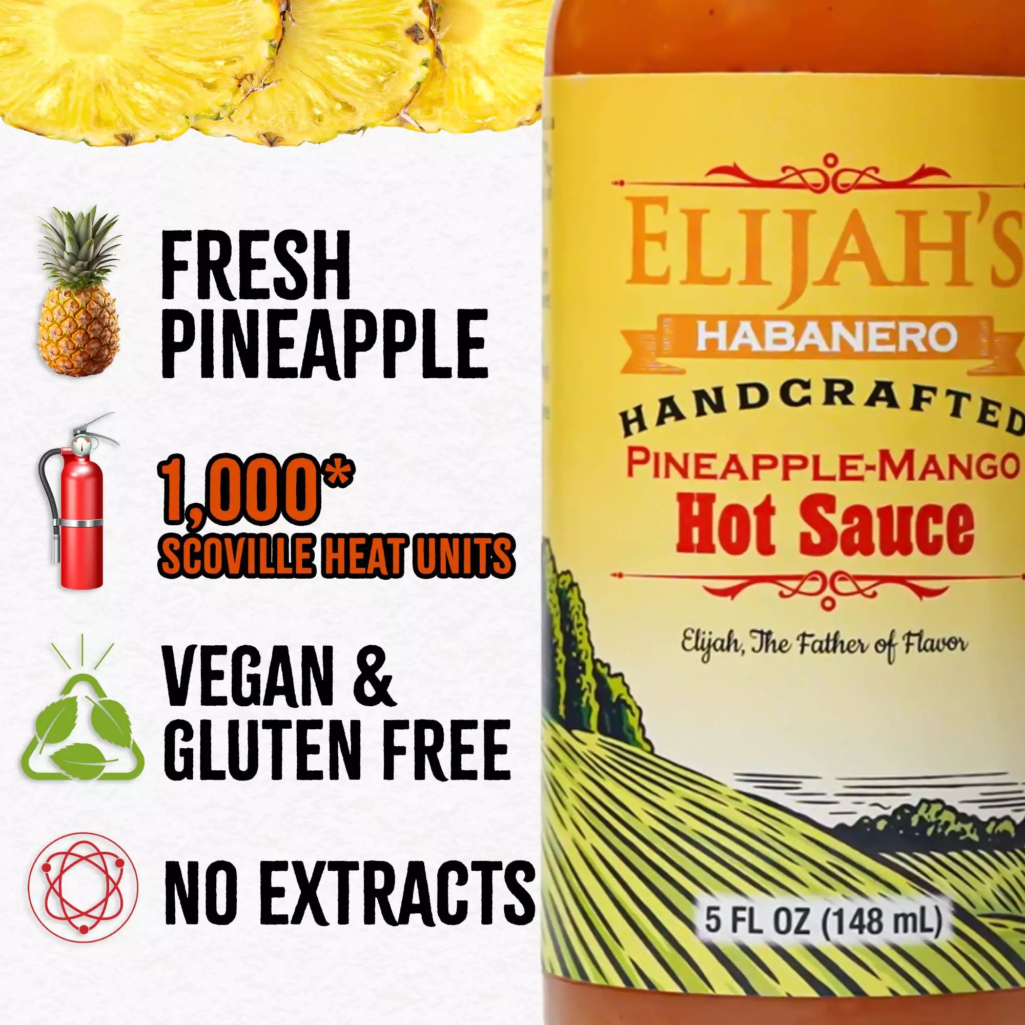 Pineapple-Mango Habanero Hot Sauce Hot Sauce Elijah's Xtreme