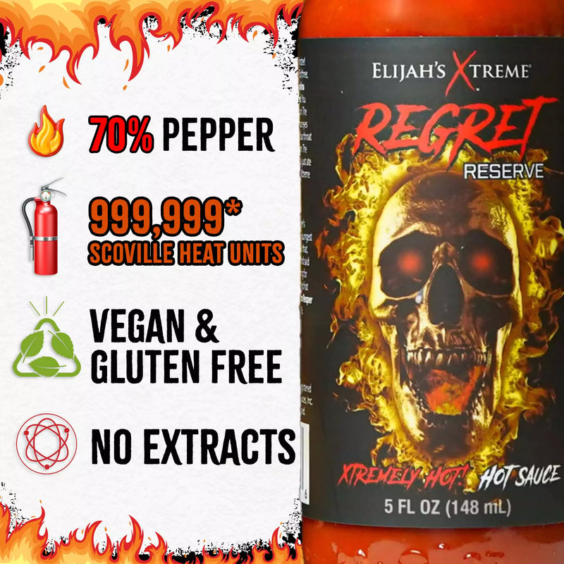 Regret Reserve Hot Sauce Hot Sauce Elijah's Xtreme